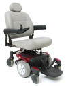 red j6 jazzy electric wheelchair by pride mobility