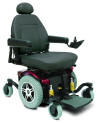 Raleigh Durham Medical Red 614 HD Jazzy Electric Wheelchair by Pride Mobility Lefty 