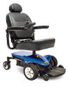 blue jazzy elite es portable electric wheelchair by pride mobility raleigh durham medical
