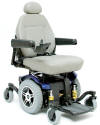 jazzy 614 blue electric wheelchair by pride mobility
