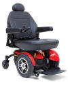 red jazzy elite 14 electric wheelchair by pride mobility raleigh durham medical 