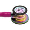 3m Cardiology 3 Raspberry Rainbow with High Polished Smoke Head Littmann Stethoscope Raleigh Durham Medical 6241